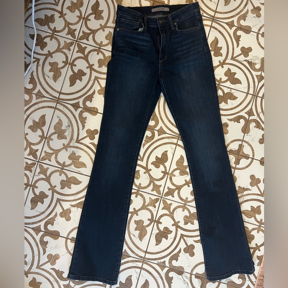 Straight leg dark denim jeans